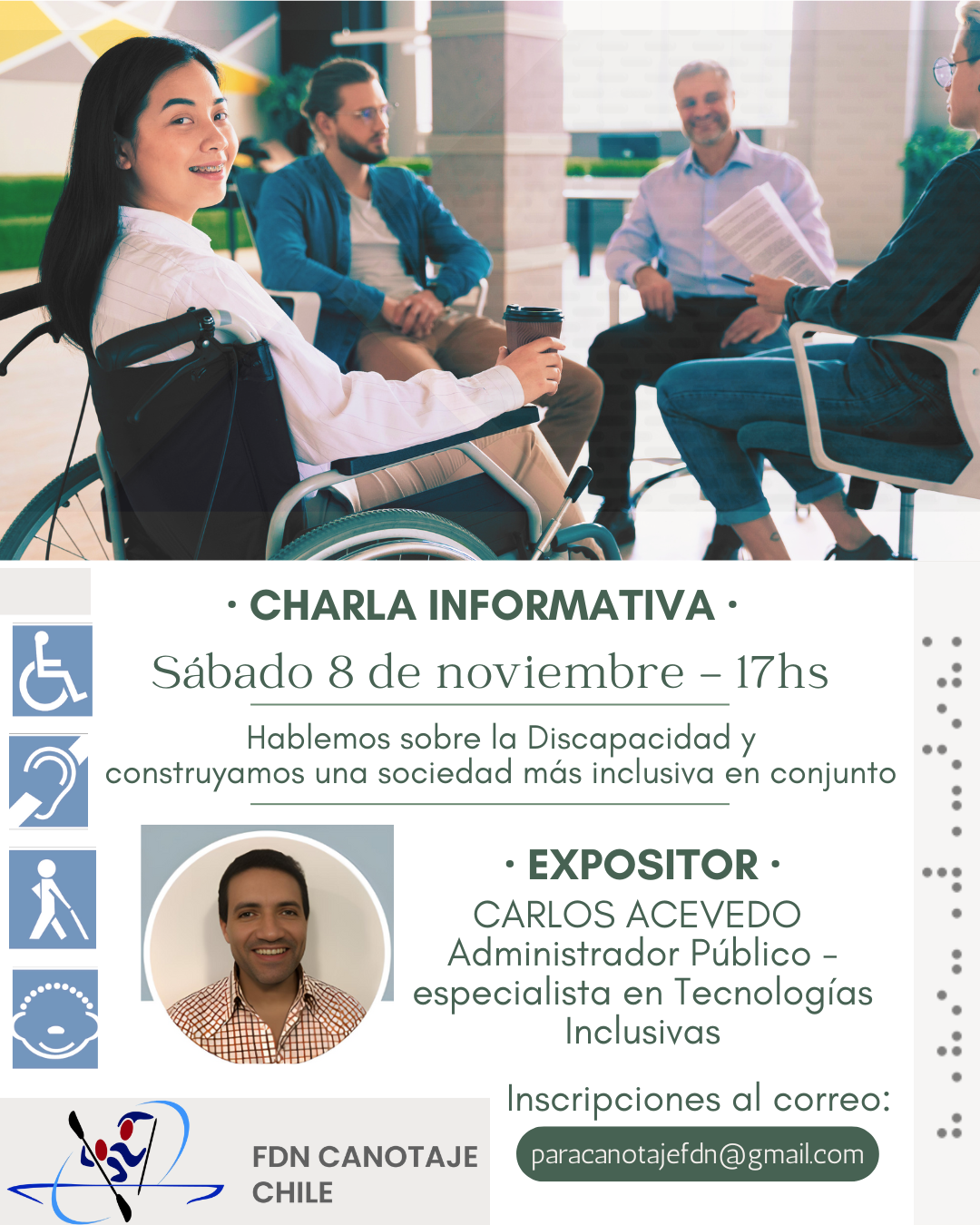 Charla sobre Discapacidad FDN Canotaje de Chile